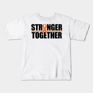 Stronger Together - Orange Ribbon Kids T-Shirt